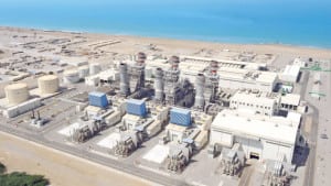 The Musandam Independent Power Project (IPP) is a 120-MW natural gas-fired facility in a fast-growing region of Oman. The plant was inaugurated in November 2017. Though natural gas is its primary fuel, it also can operate on light fuel oil. The plant will burn associated gas from nearby oil and gas wells, gas that otherwise would be flared. Courtesy: Oman Oil Company