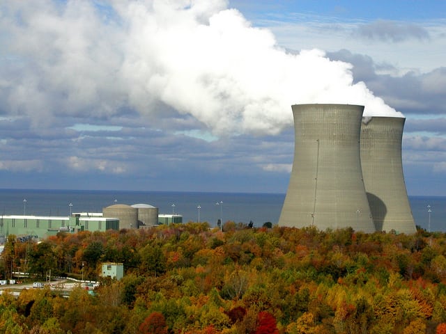 The Perry Nuclear Generating Station on Lake Erie, northeast of Cleveland, Ohio, is among the FirstEnergy plants struggling financially.